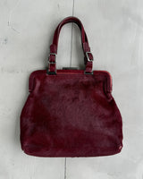 PRADA 90'S PONYHAIR LEATHER HANDBAG