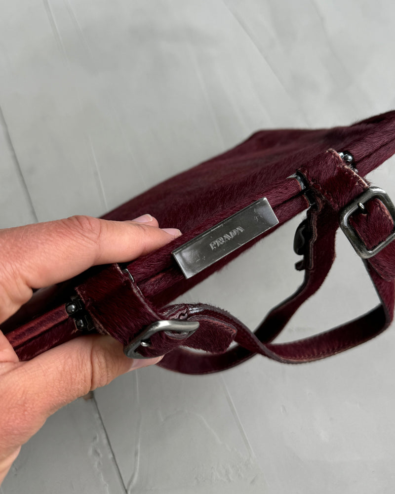 PRADA 90'S PONYHAIR LEATHER HANDBAG