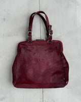 PRADA 90'S PONYHAIR LEATHER HANDBAG