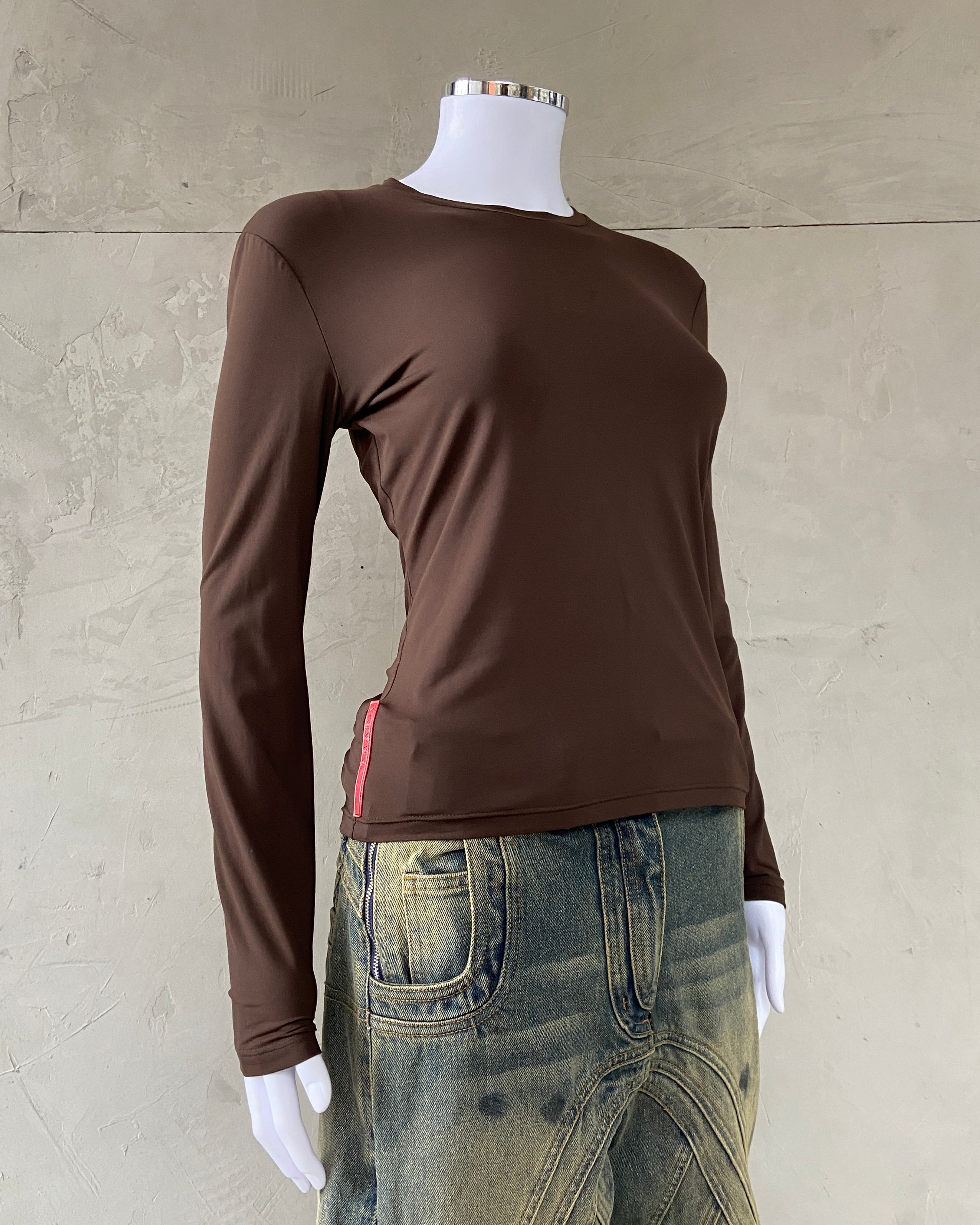PRADA SPORT NYLON STRETCH POCKET TOP - S