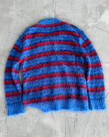 Marni Blue and Red Mohair Cardigan – L/XL