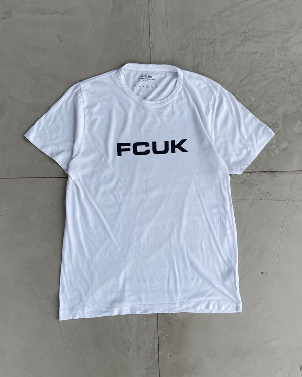 FCUK 2000'S WHITE TEE - L