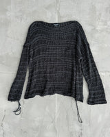 Giorgio Armani 90's Distressed Knit with Silver Detailing - M