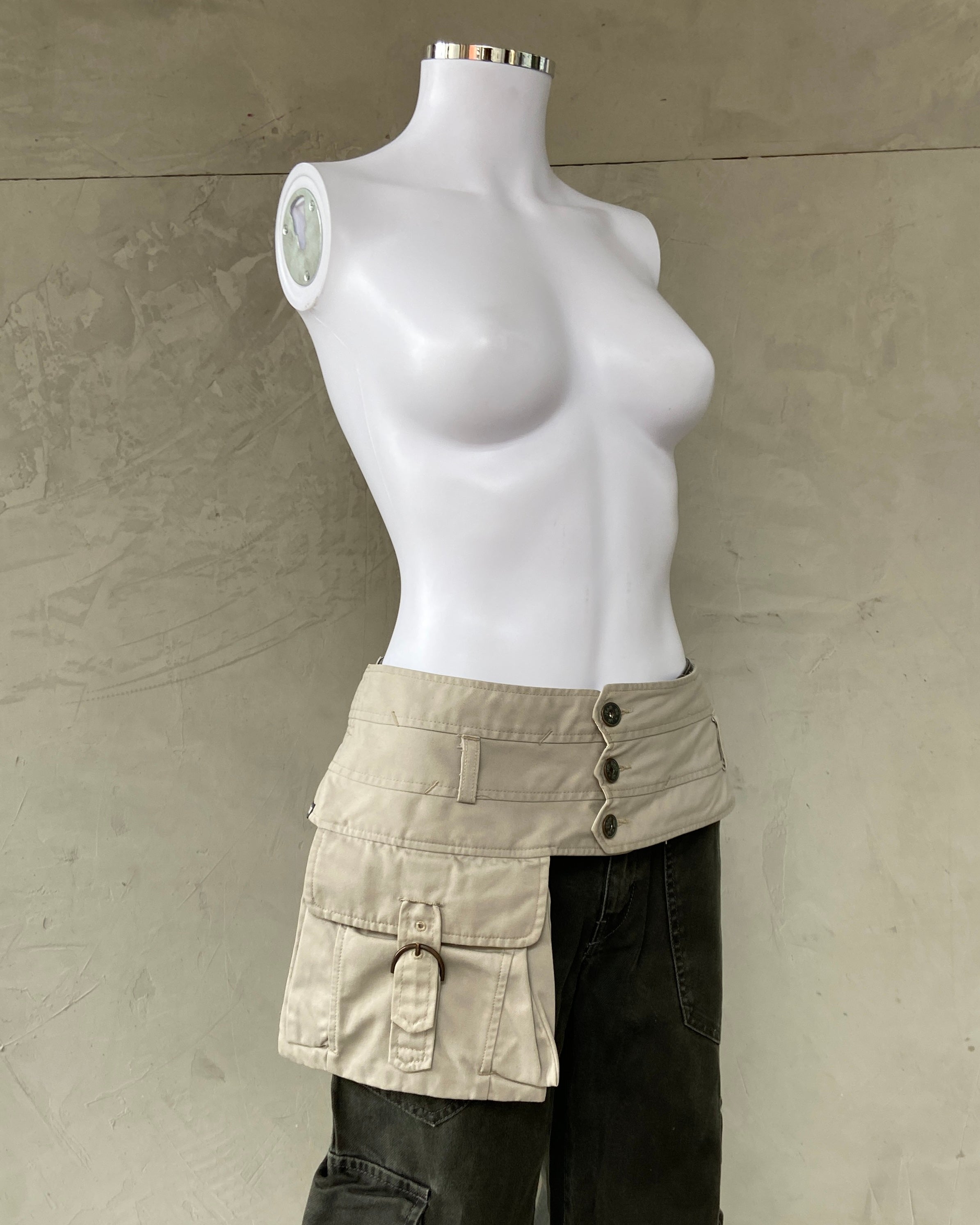 MARITHE FRANCOIS GIRBAUD MFG FABRIC POCKET BELT - M