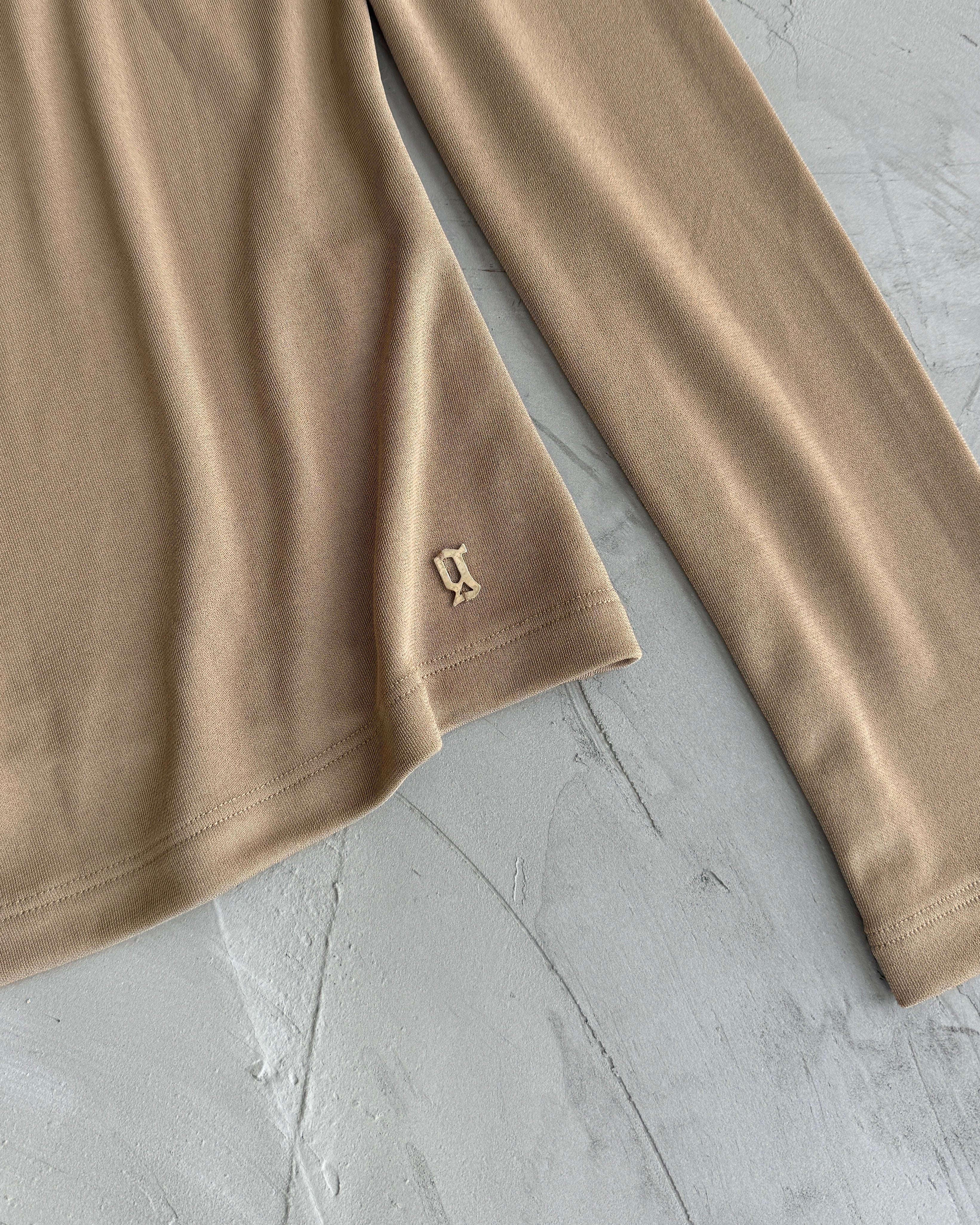 John Galliano Asymmetric Pleated Long Sleeve Top - S/M