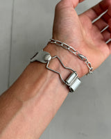 JEAN PAUL GAULTIER LEATHER & SILVER BRACELET