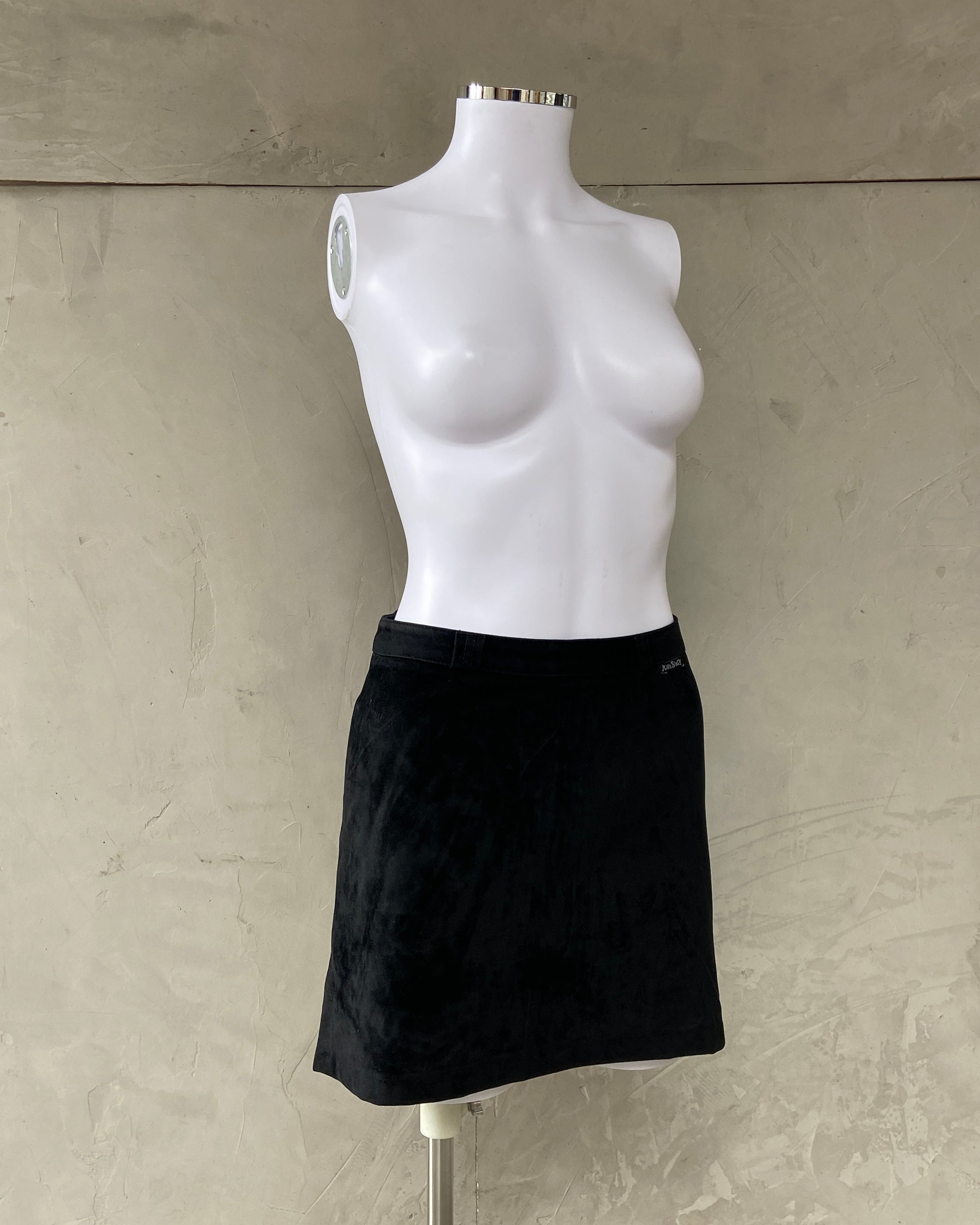 MISS SIXTY 2000'S VELVET MINI SKIRT - S