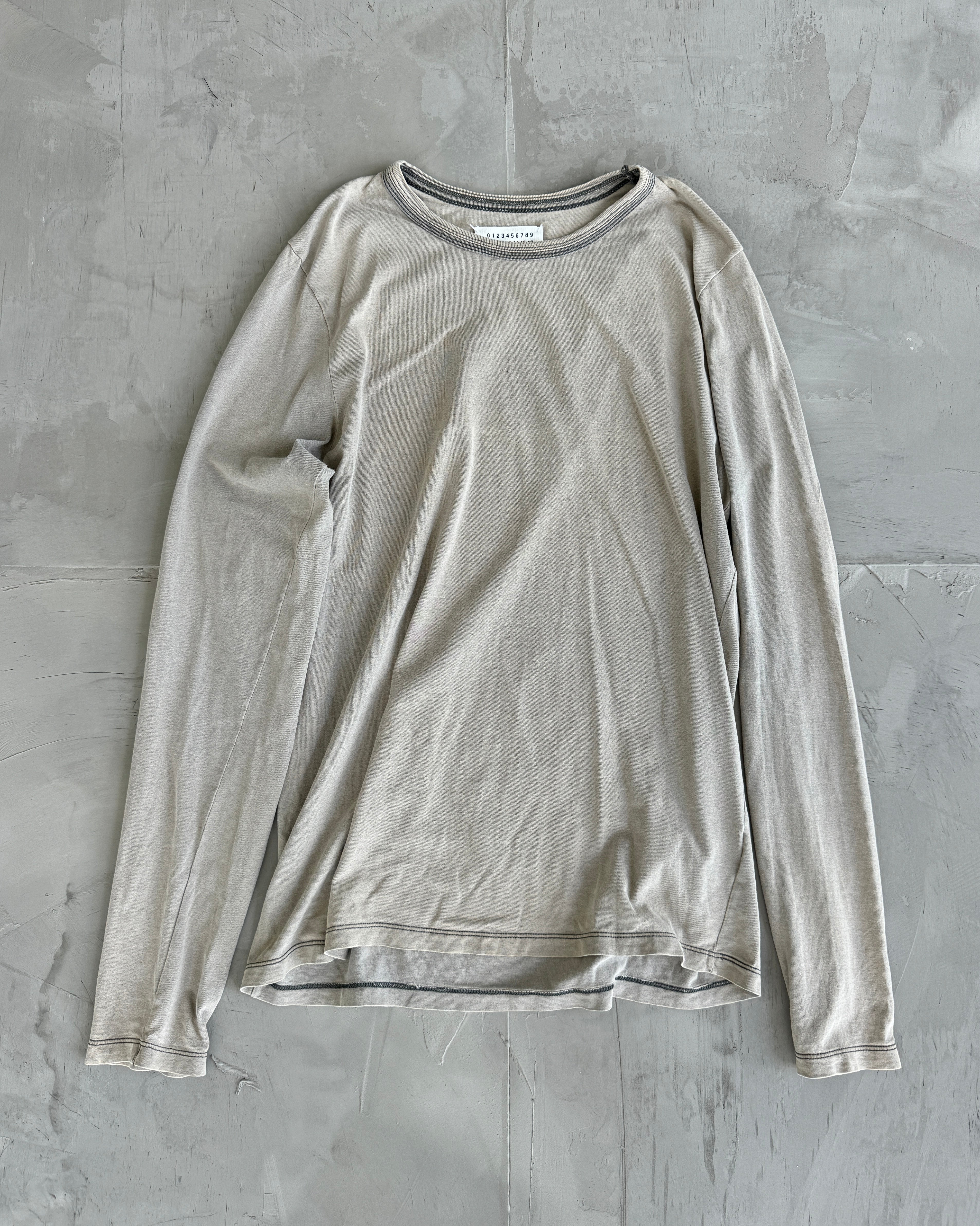 MAISON MARTIN MARGIELA LONG SLEEVE SUNBLEACHED TOP - L/XL