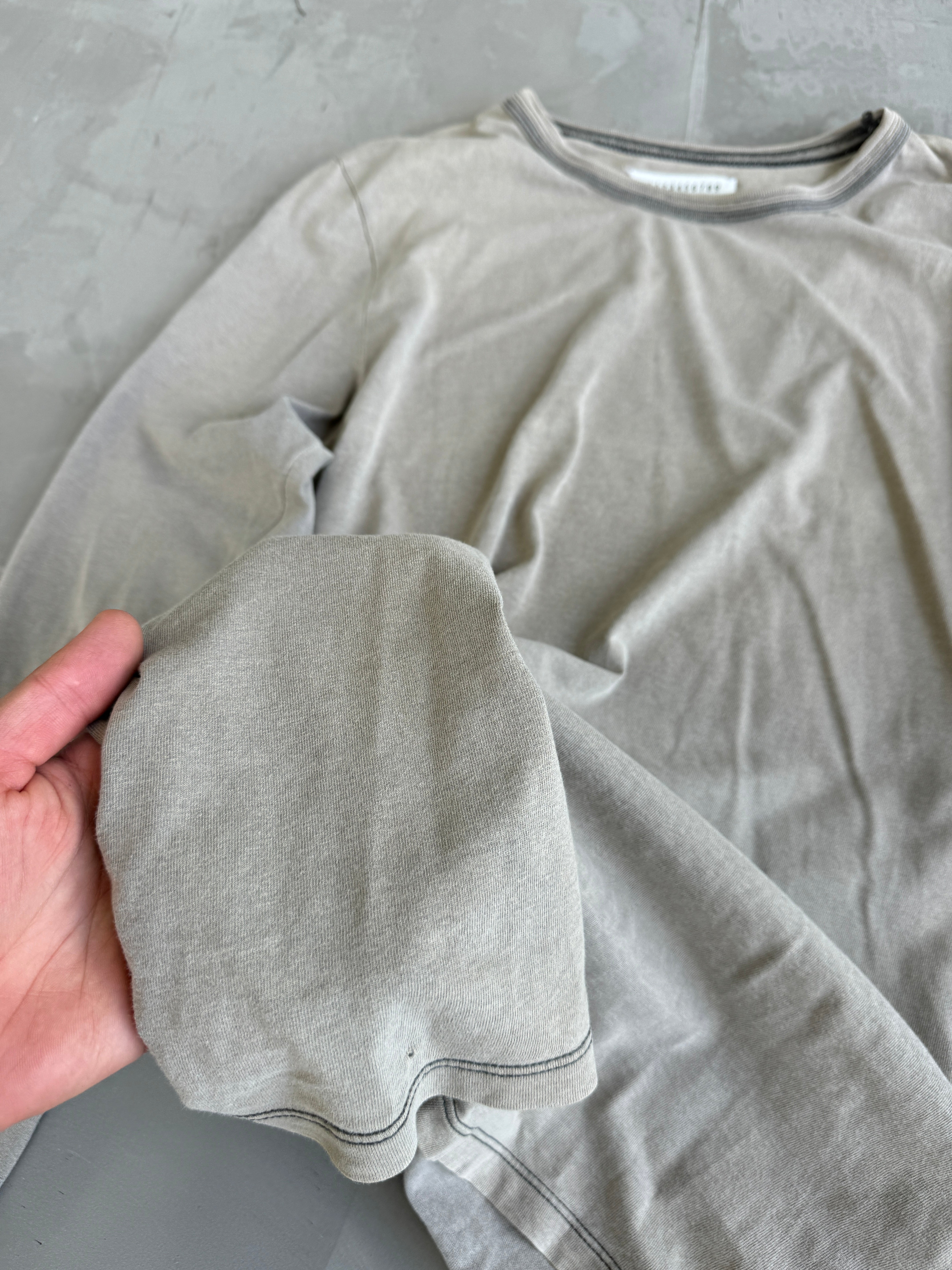 MAISON MARTIN MARGIELA LONG SLEEVE SUNBLEACHED TOP - L/XL