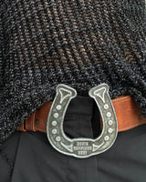 DSQUARED HORSESHOE METAL & LEATHER BELT