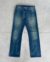 LEVI 501 VINTAGE STRAIGHT LEG BLUE JEANS - W30