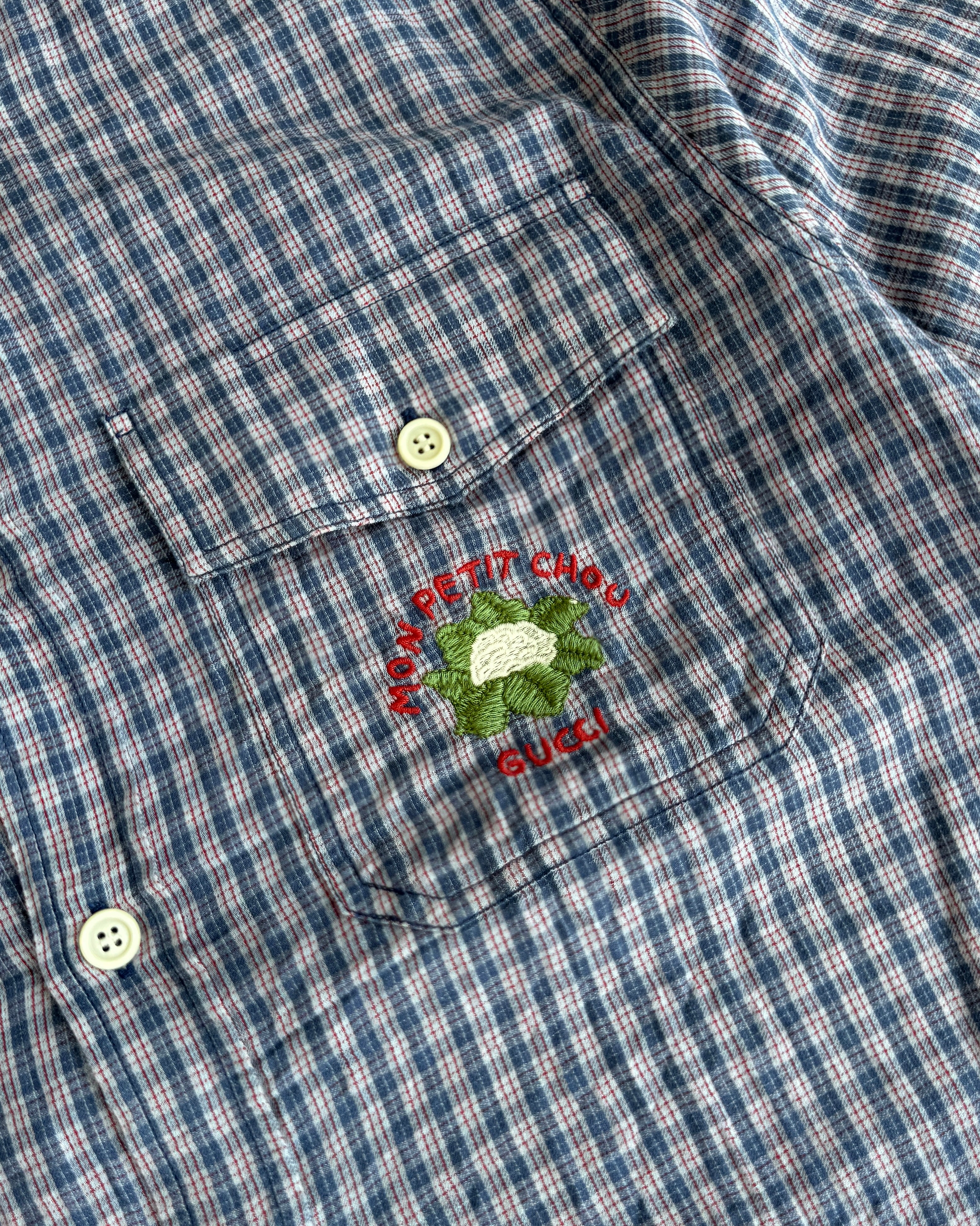 Gucci AW20 'Mon Petit Chou' Checkered Short Sleeve Shirt - M