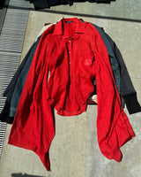 GUCCI BY TOM FORD 2003 SHEER COTTON RED SHIRT - S/M