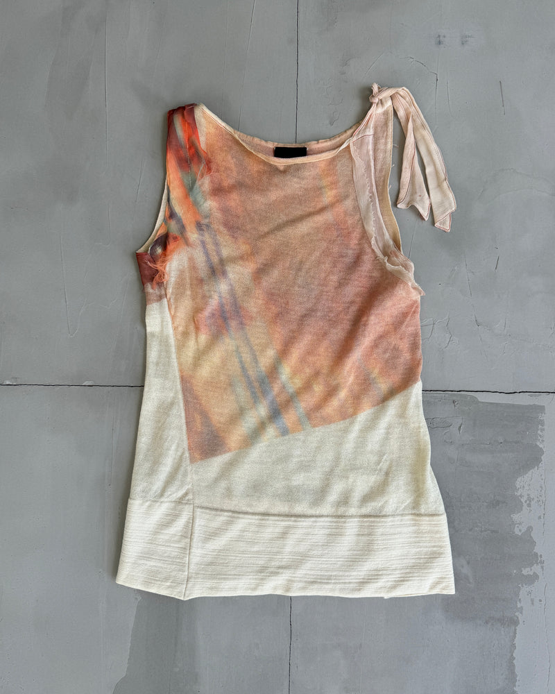 JUST CAVALLI MESH GRADIENT VEST TOP - S