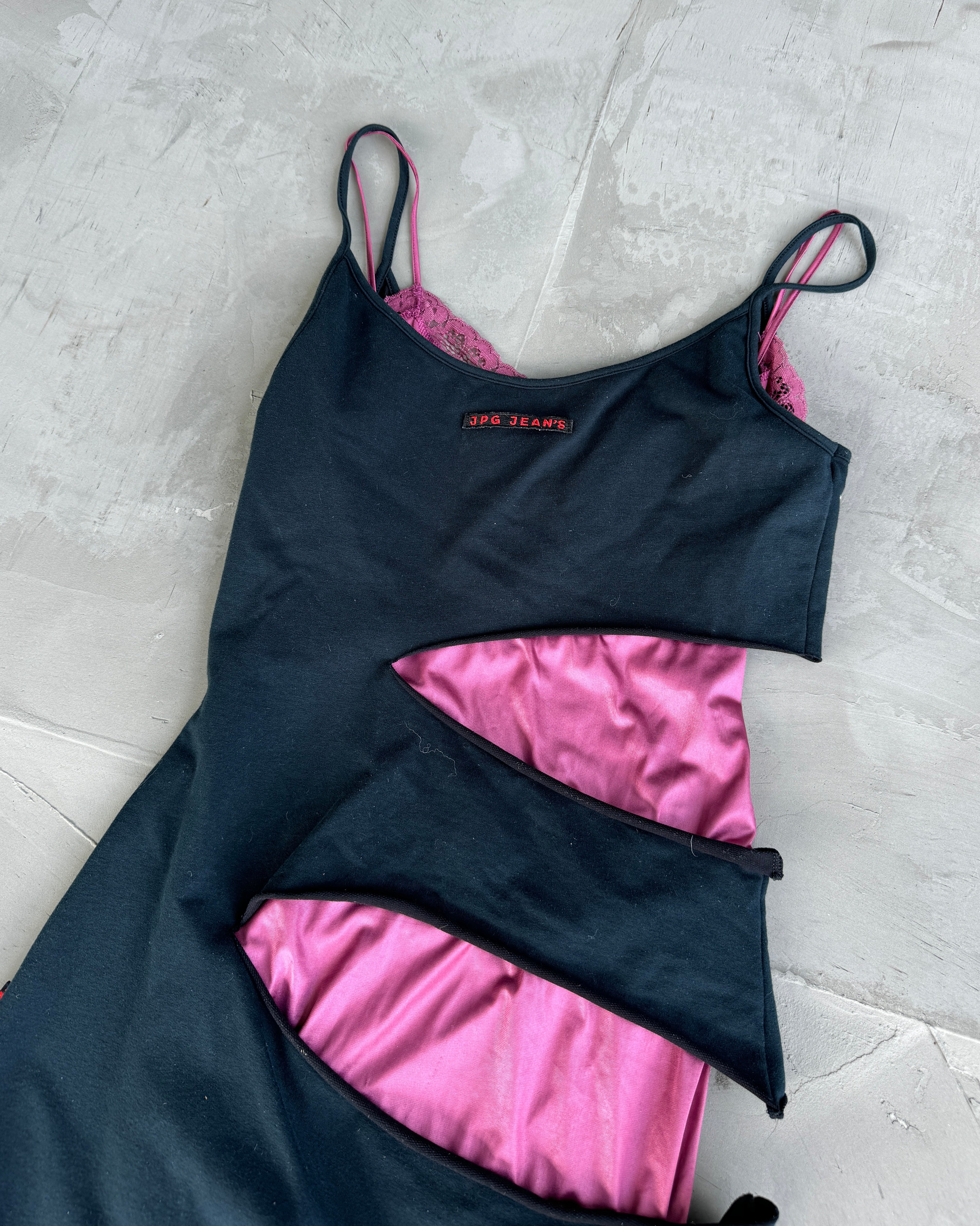 JPG Jean’s Collection 005 Cut Out Dress with Lace Slip Dress - M