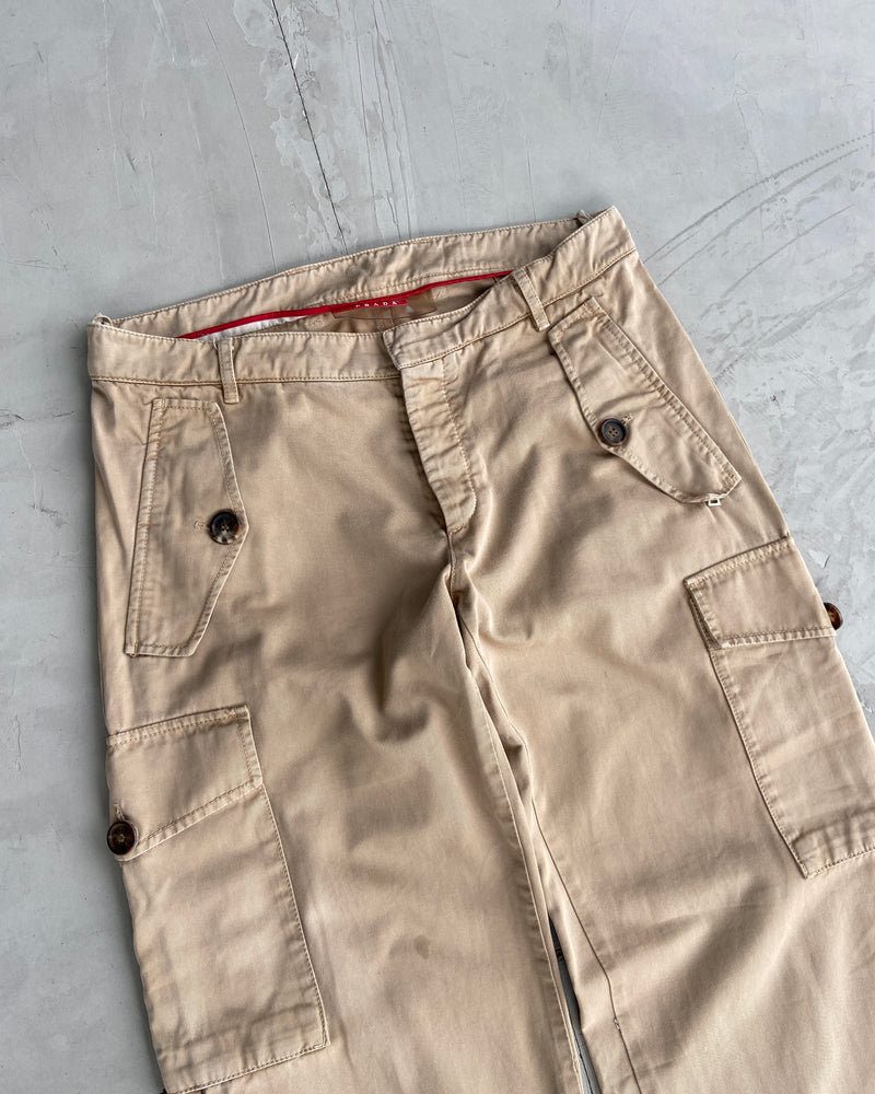 PRADA SPORT BEIGE CARGO TROUSERS - W31"