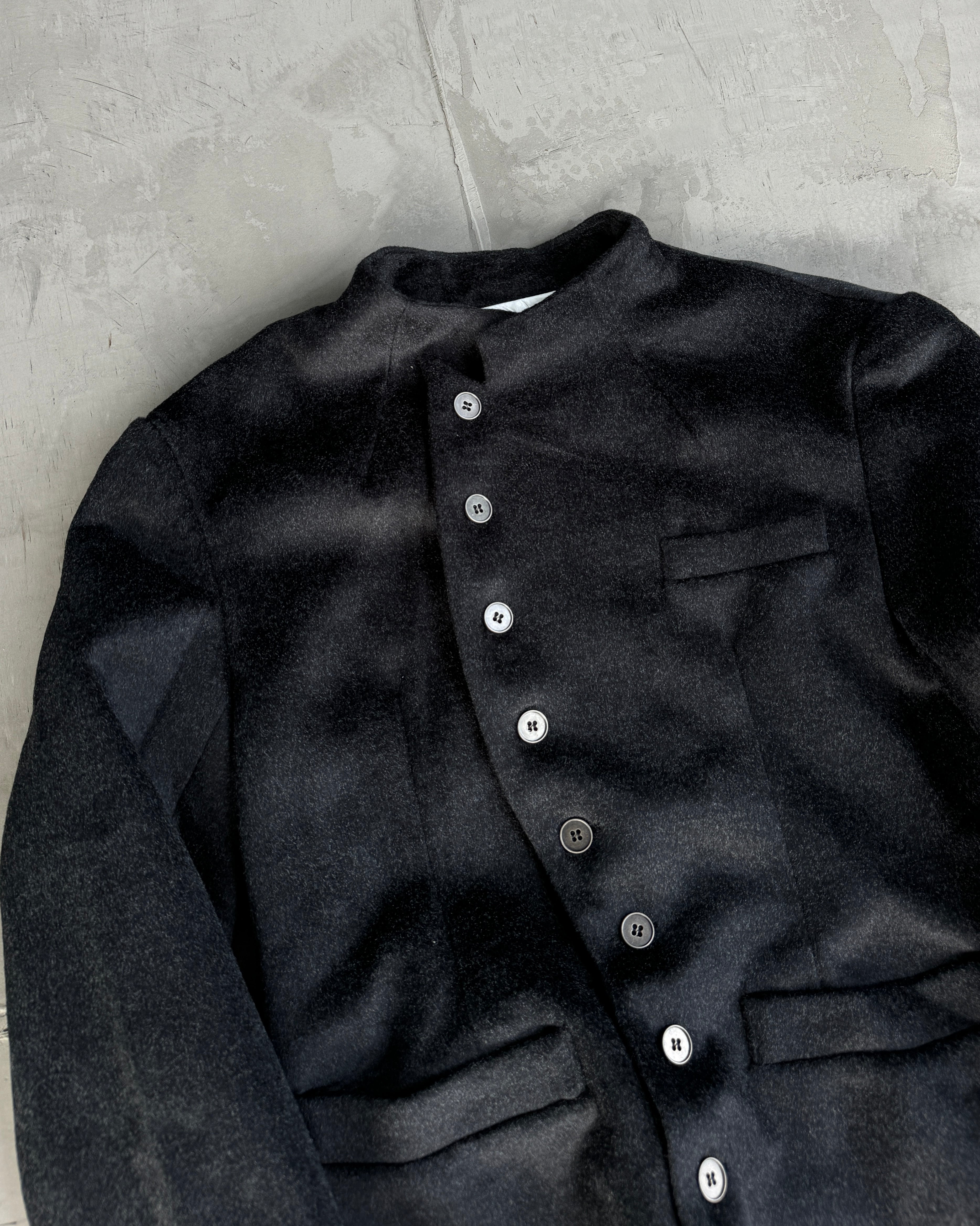 Asymmetric Button-Up Structured Jacket - S/M