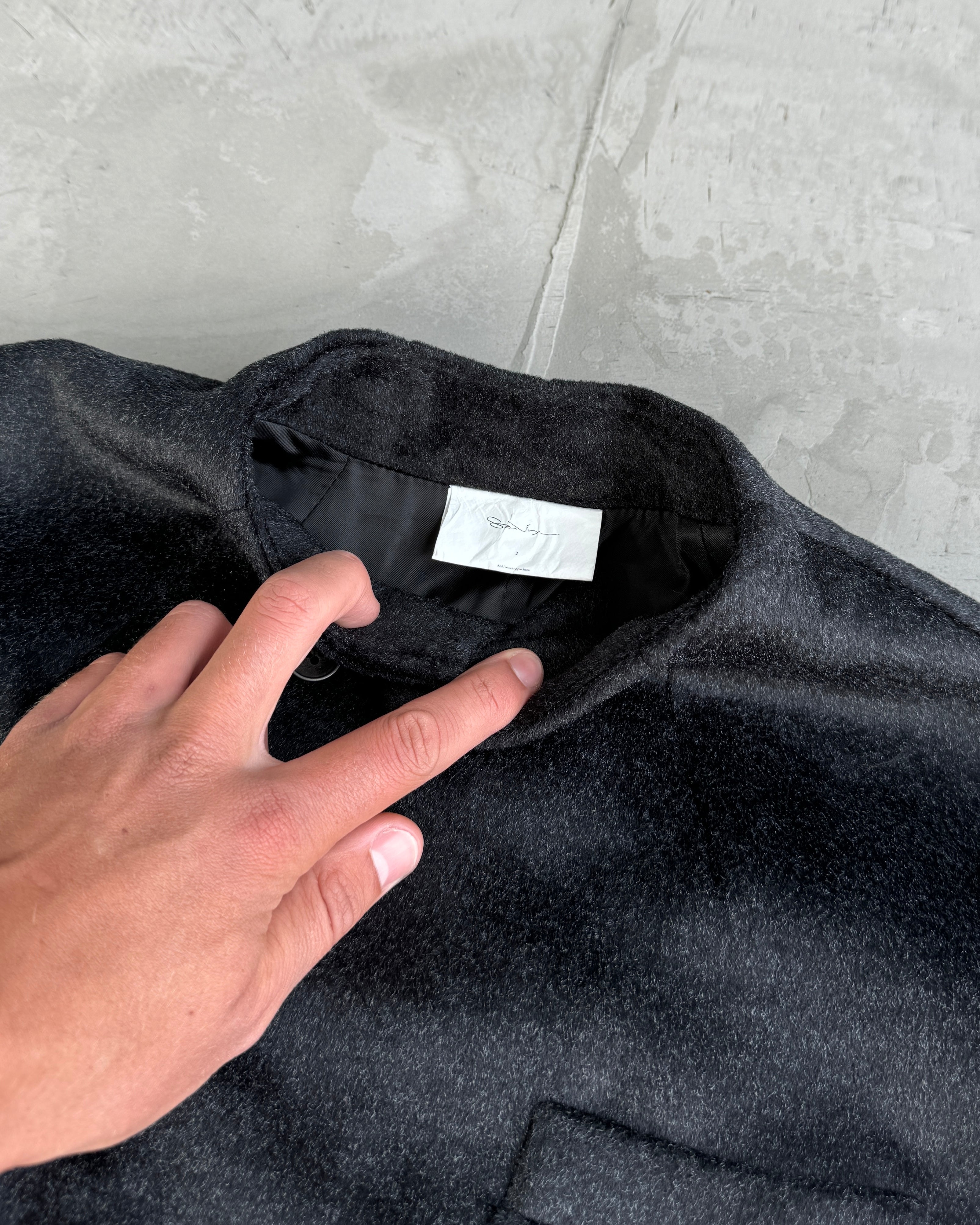 Asymmetric Button-Up Structured Jacket - S/M