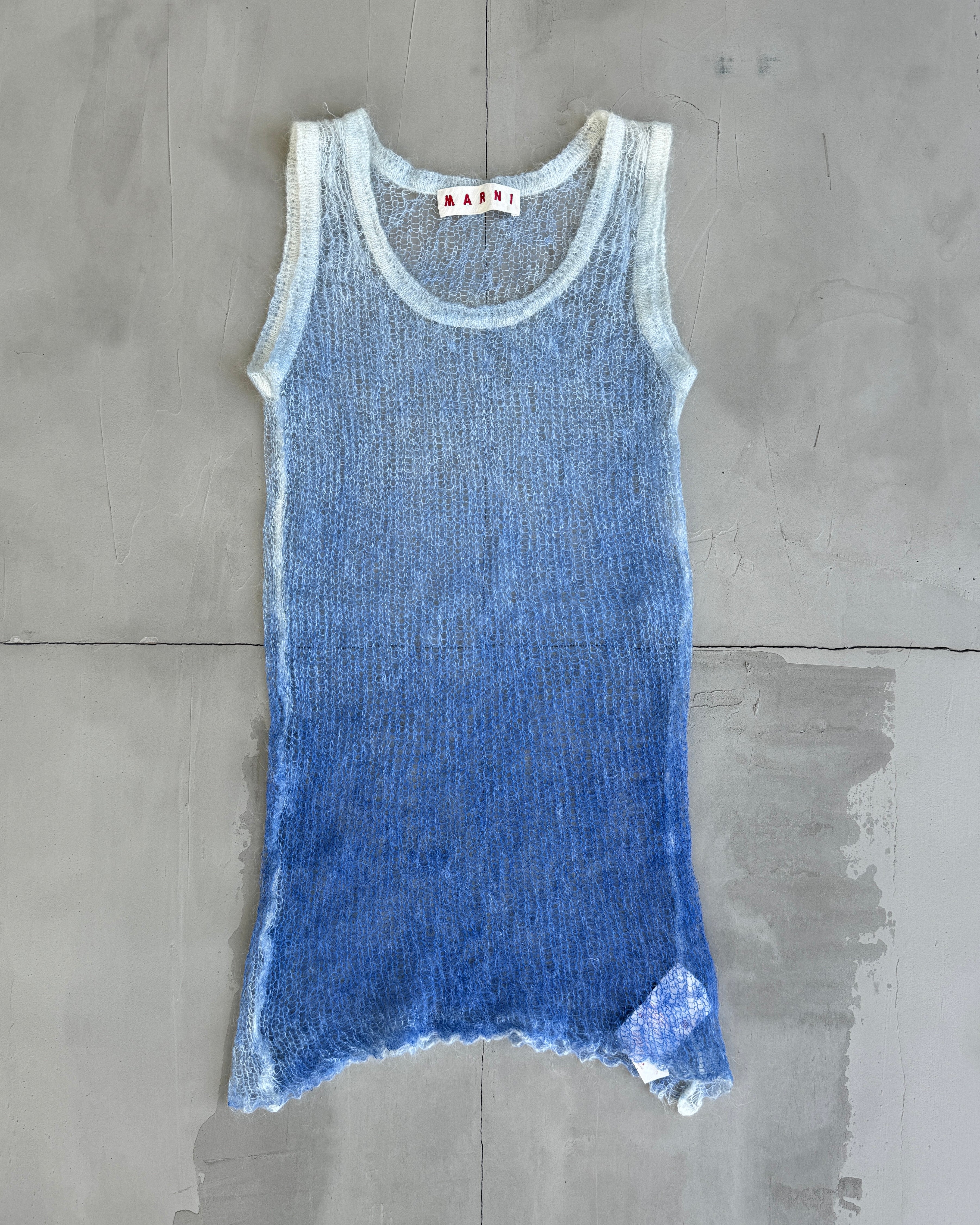 MARNI OPEN KNIT MOHAIR VEST TOP - S