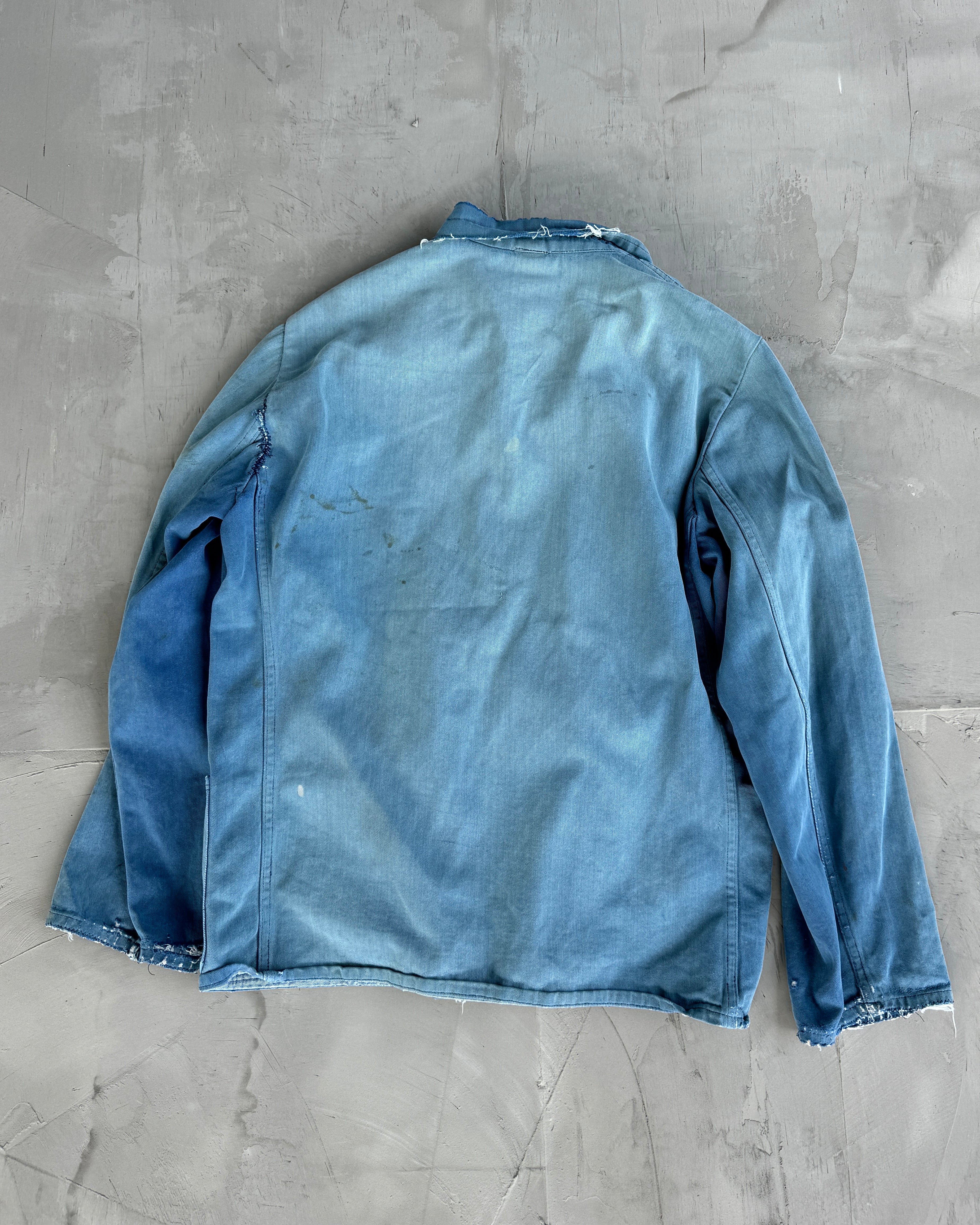 70'S DISTRESSED BLEACHED WORKERS JACKET - M/L
