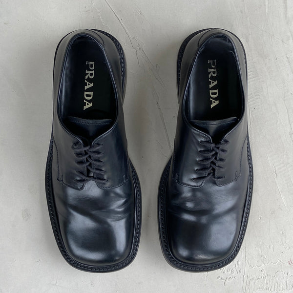 【ja】Prada Square Toe Leather Shoes D7CB7B7D-BCC2-4EB1-8309-