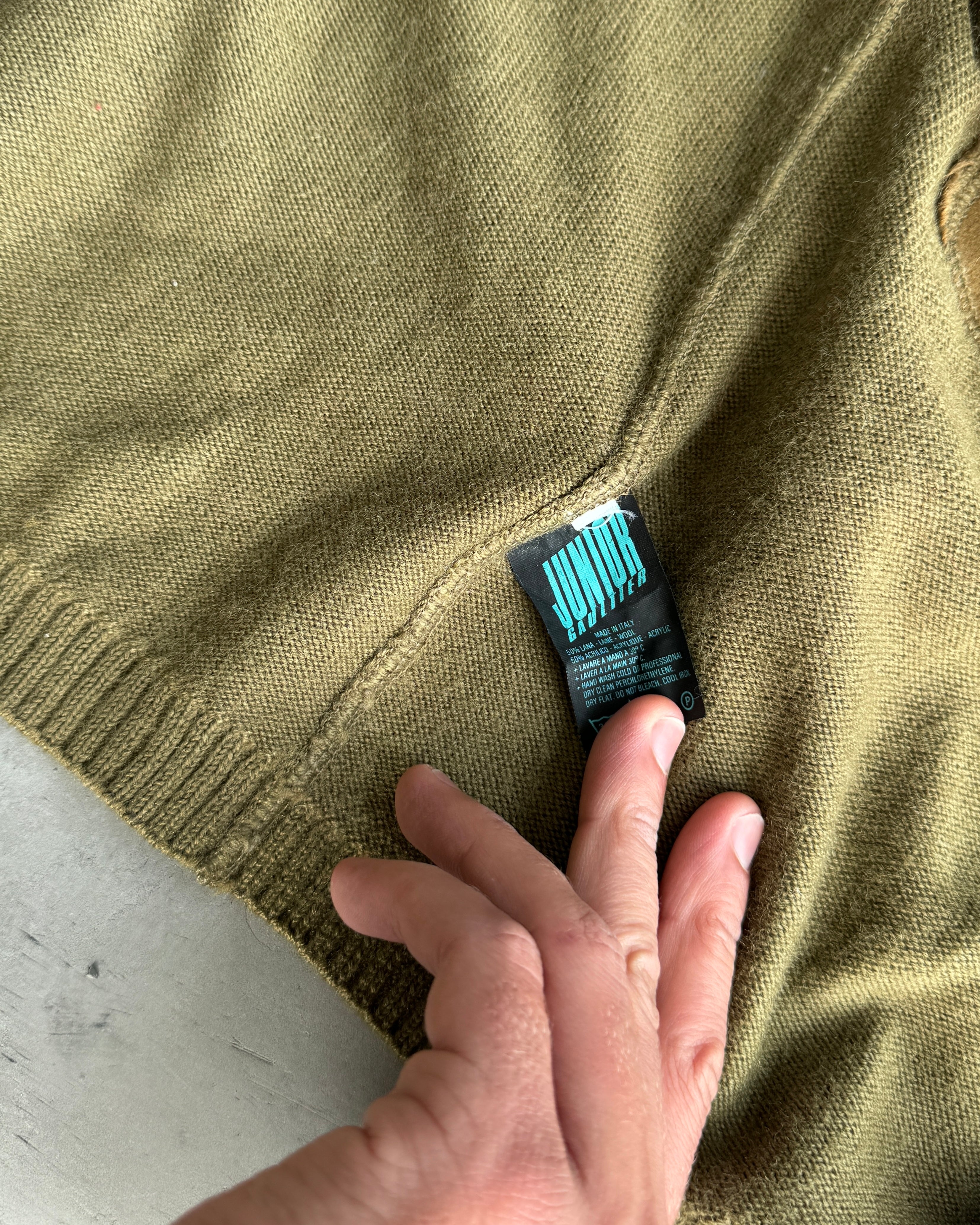 Jean‑Paul Gaultier 1980's Wool Wrap Military Cardigan - M