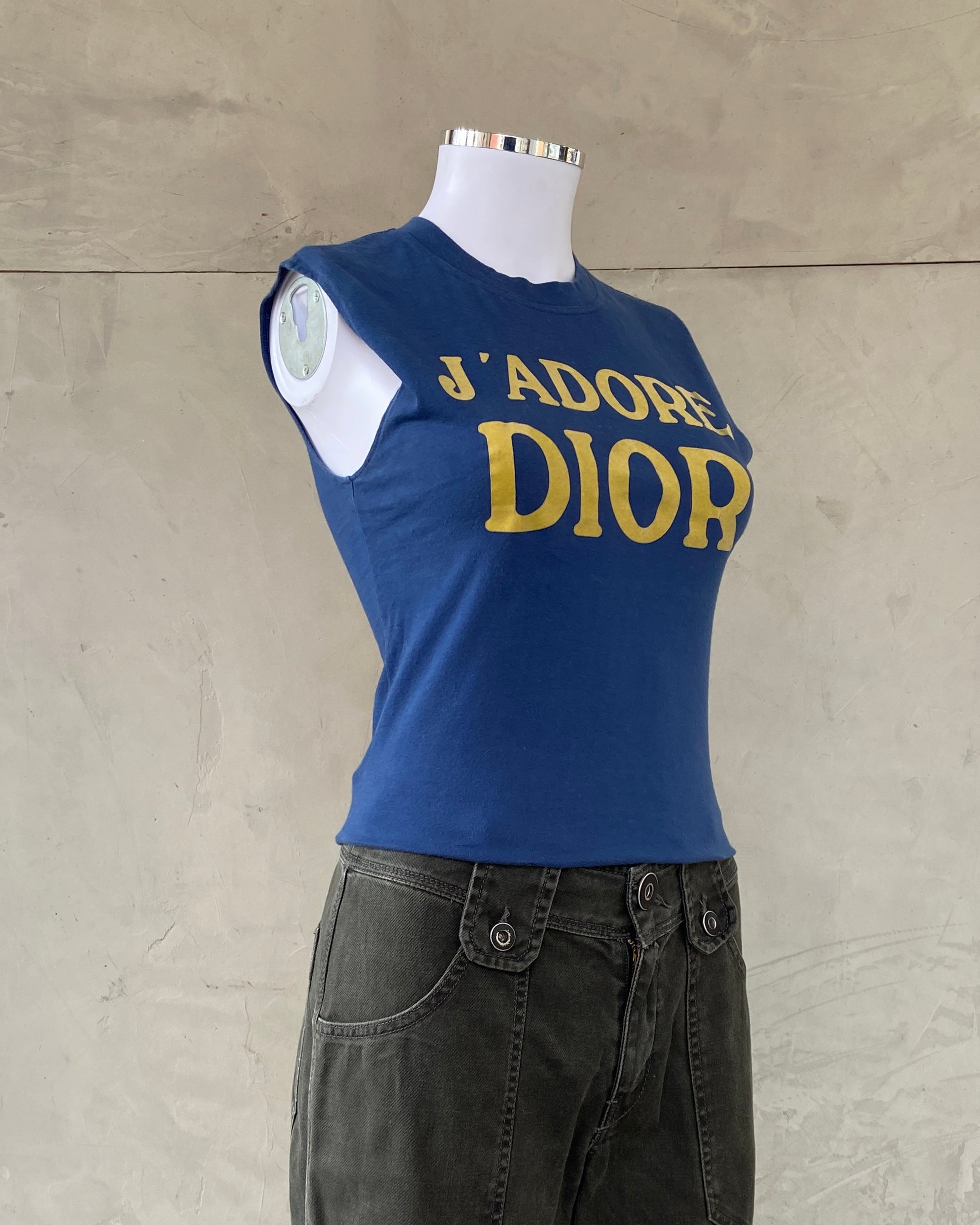 CHRISTIAN DIOR FW01 'J'ADORE DIOR' VEST TOP - S