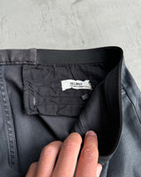 HELMUT LANG WAX FINISH SLIM TROUSERS - W30