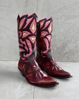 ROBERTO CAVALLI 00'S LEATHER COWBOY BOOTS - EU 39 / UK 6