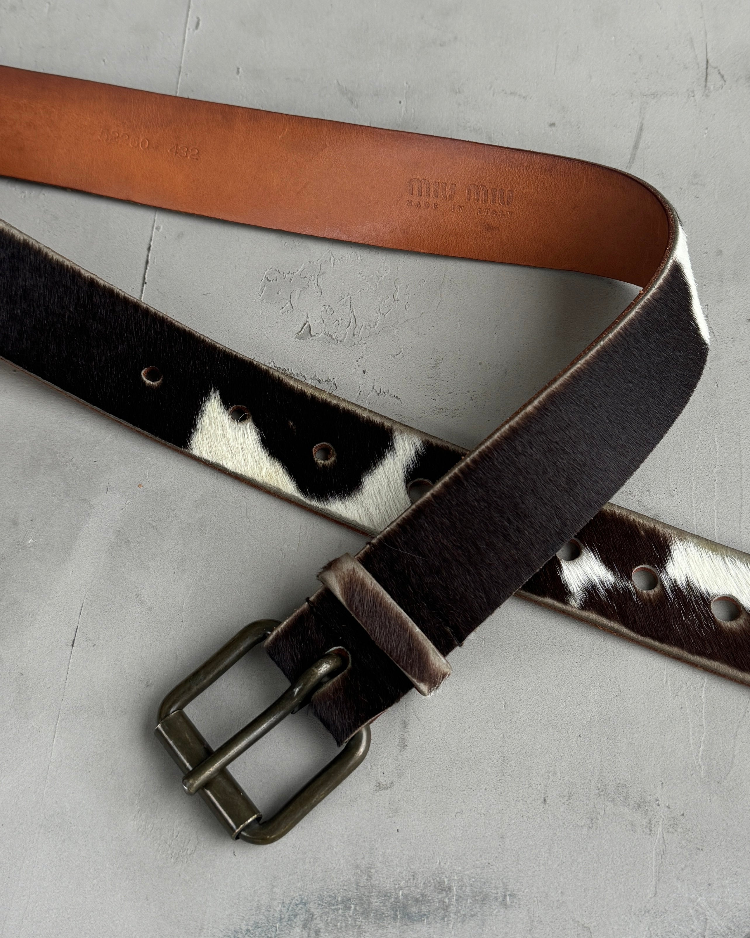 MIU MIU SS02 CALF FUR BELT