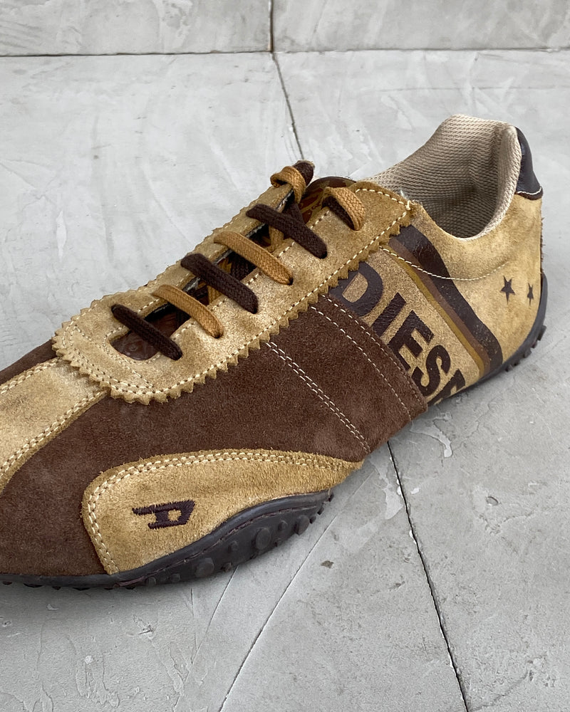 DIESEL 2000'S BUBBLE SOLE STAR SUEDE TRAINERS - EU 44 / UK 9.5