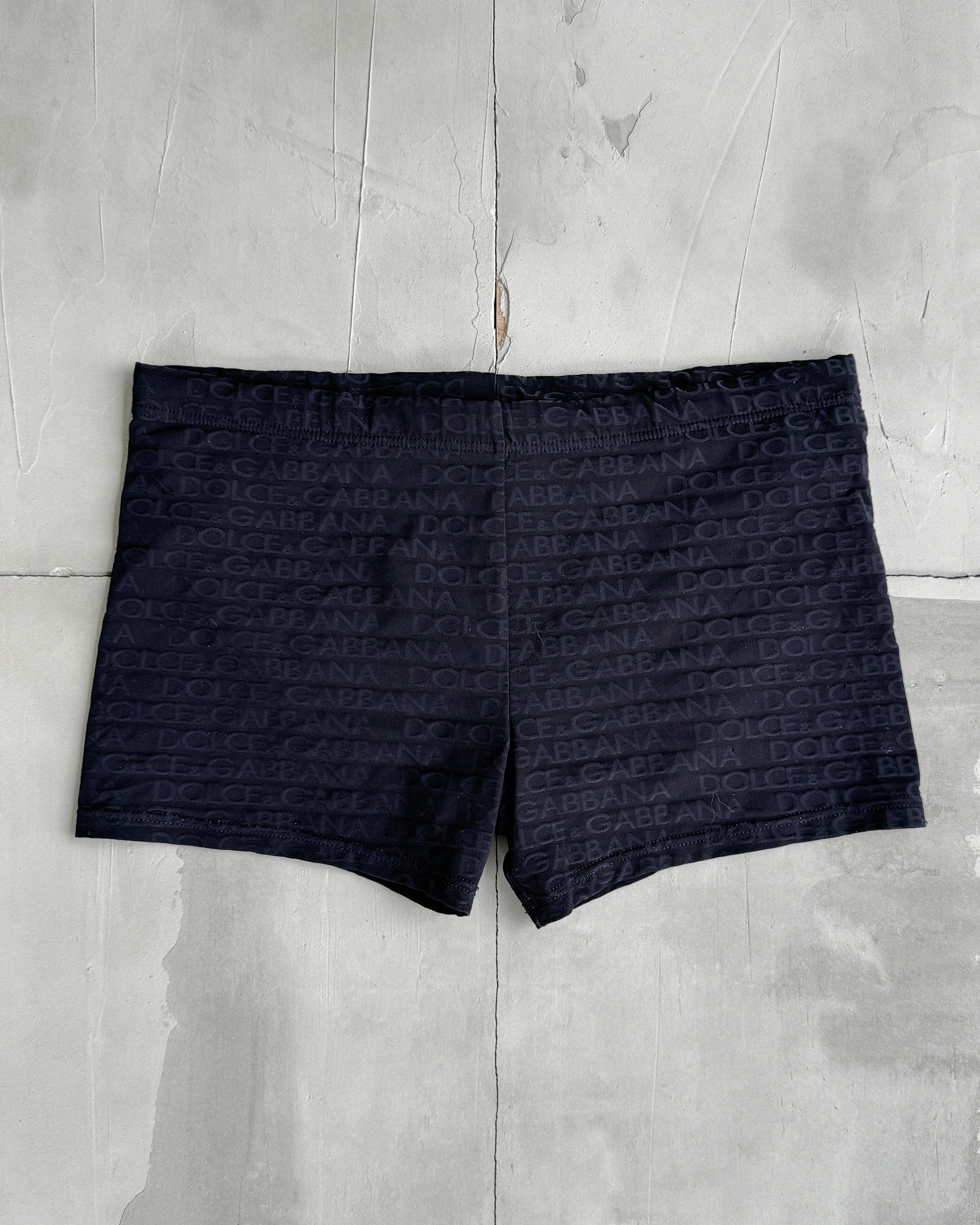 DOLCE & GABBANA D&G MARE MINI BLACK SHORTS - L