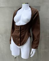 JUNIOR GAULTIER SS91 SCOOP NECK CORSET JACKET - M