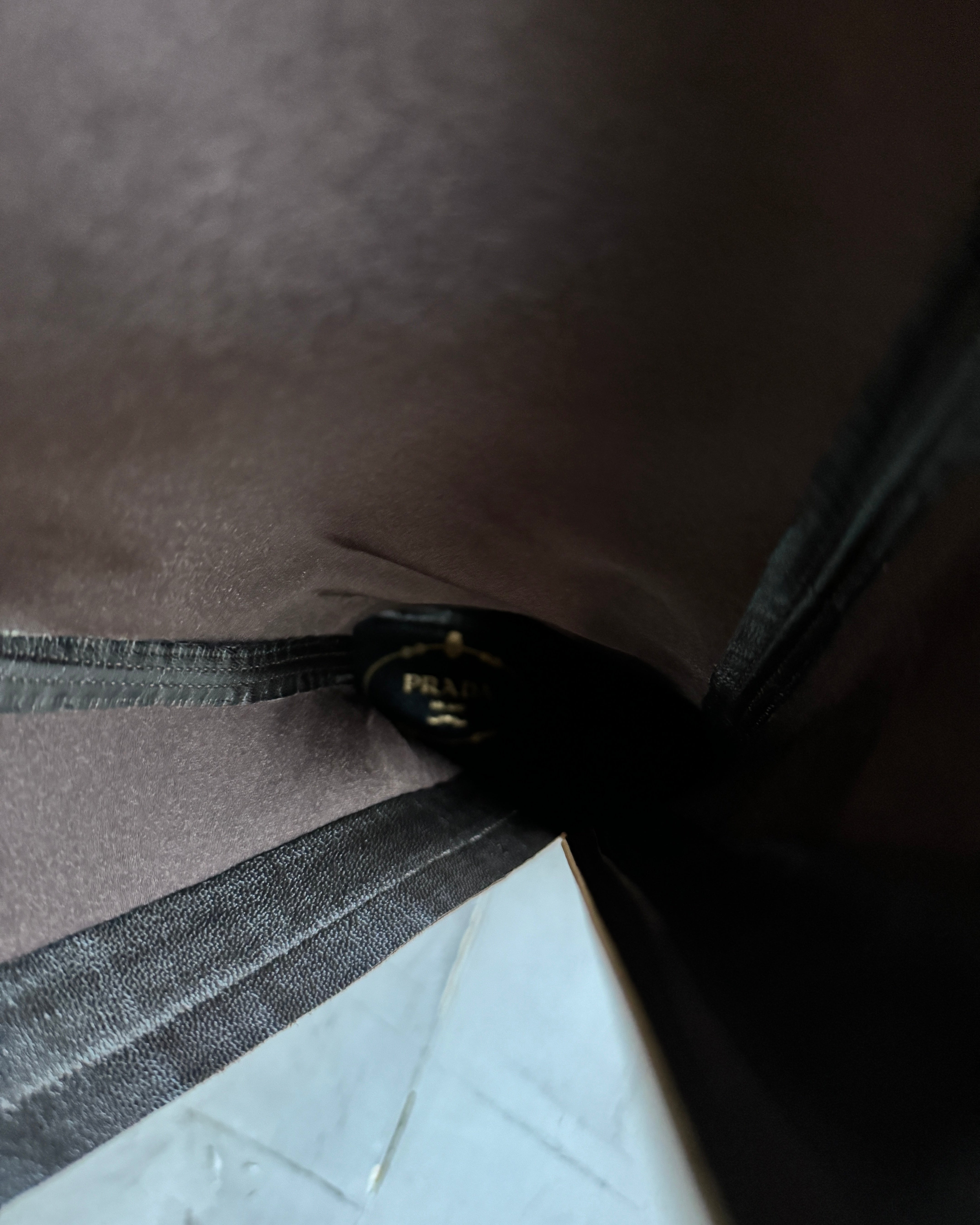 PRADA FW06 TWO-TONE LEATHER BLOCK HEELED BOOTS