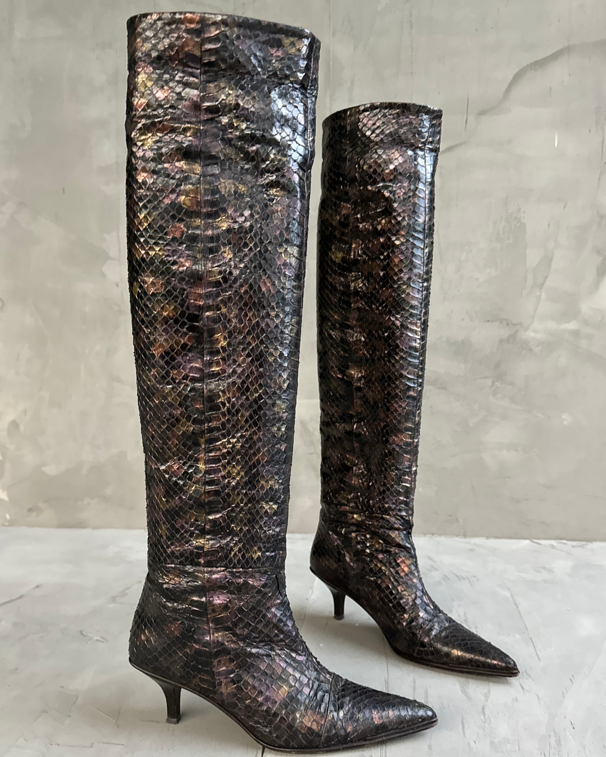 Gucci by Tom Ford 1997 Python Leather Boots - EU 36.5
