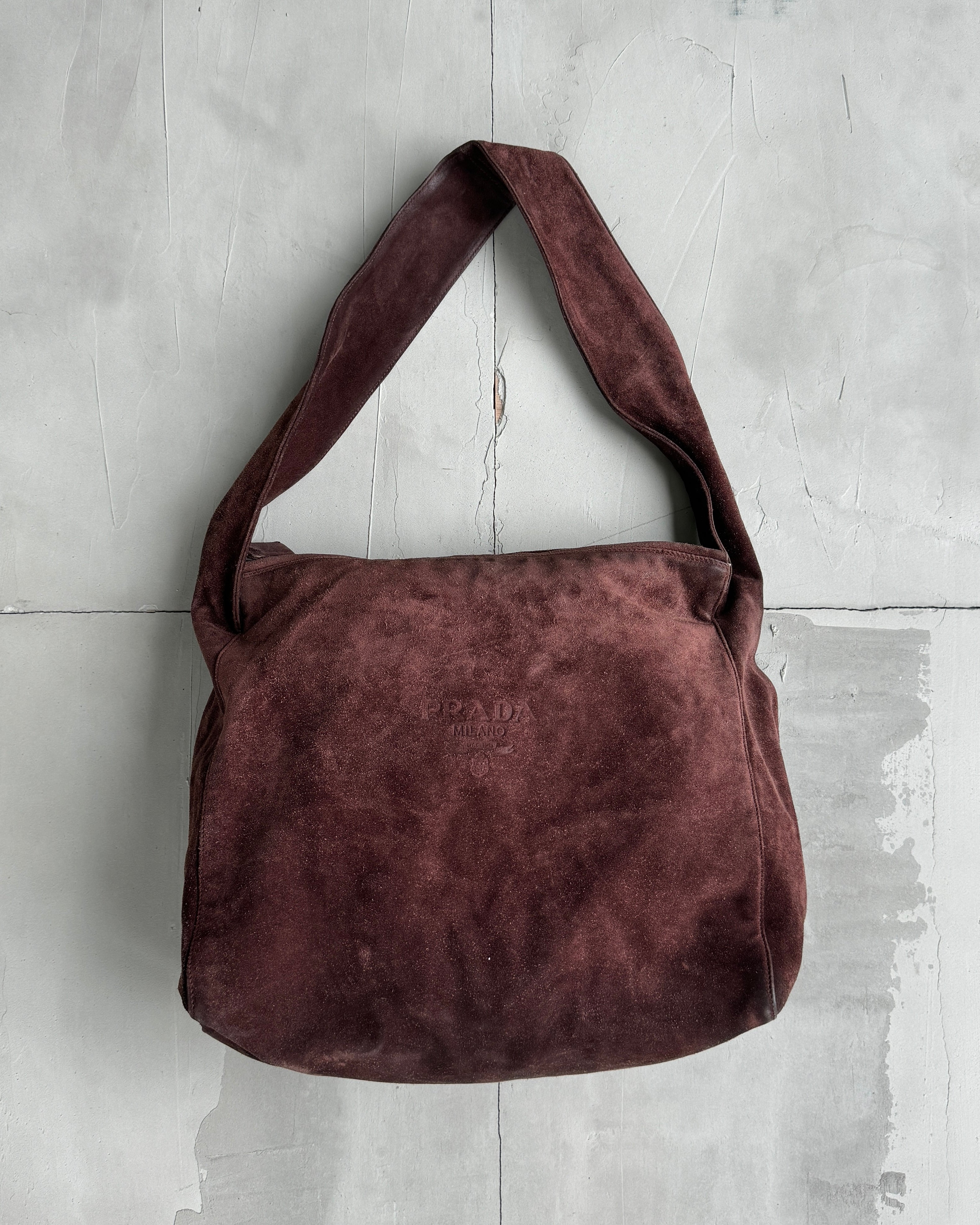 Prada Suede Leather Hobo Bag