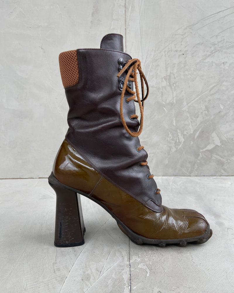 Miu miu patent discount boots