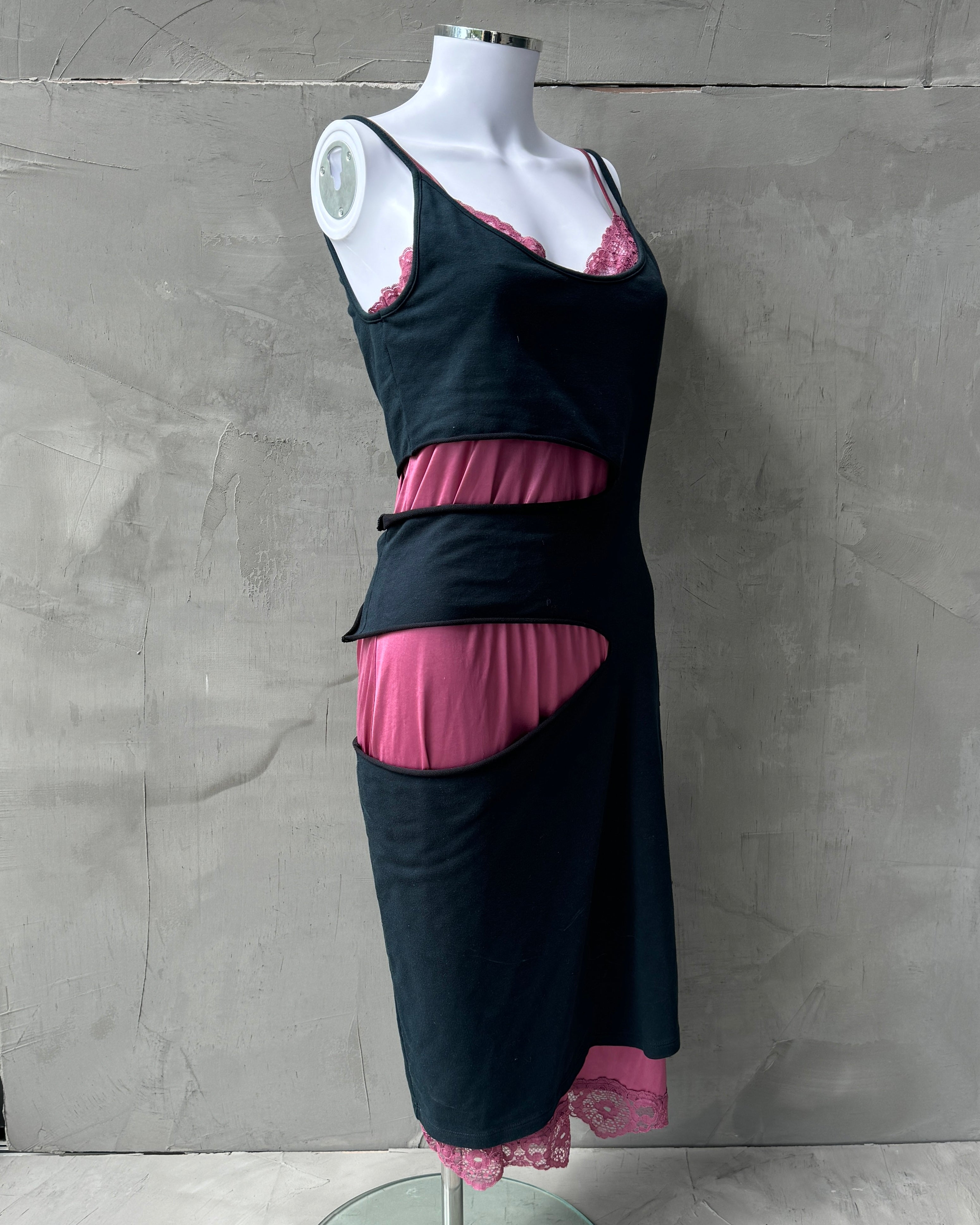 JPG Jean’s Collection 005 Cut Out Dress with Lace Slip Dress - M