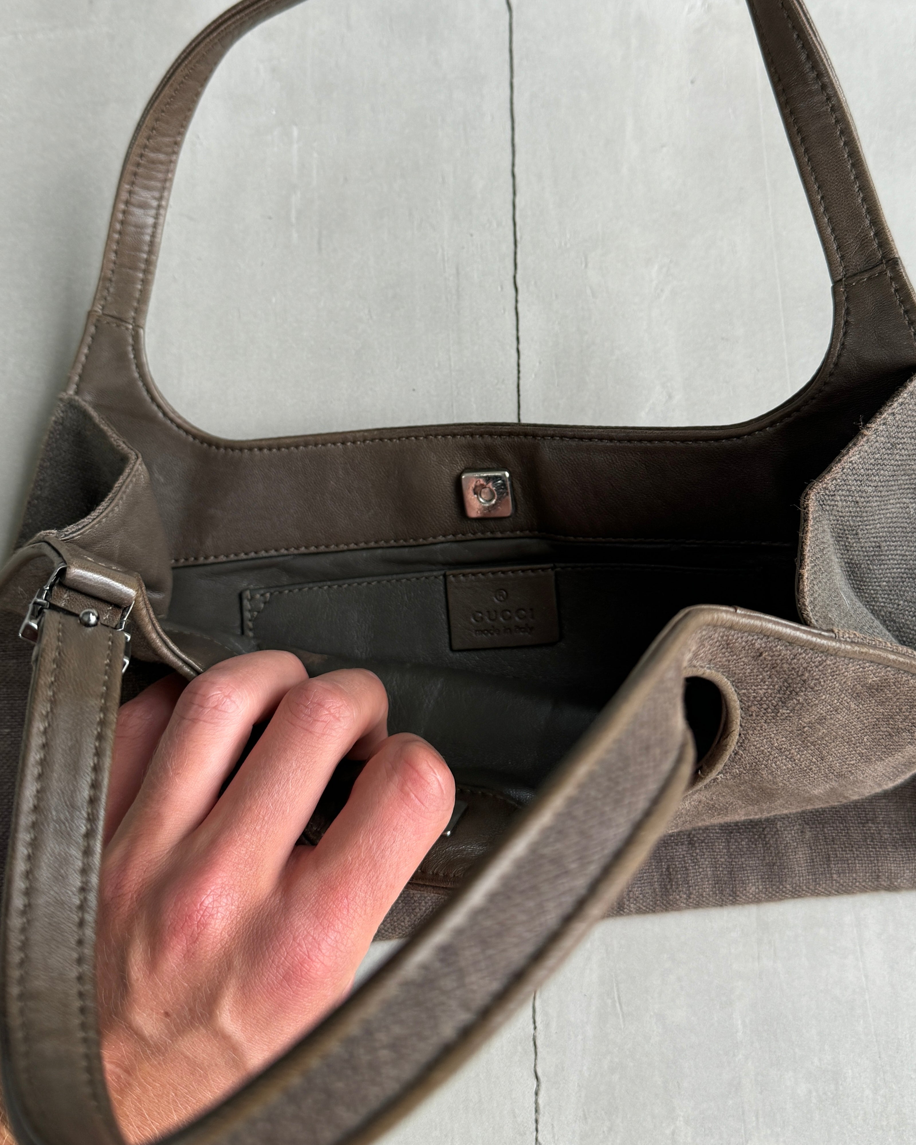 GUCCI BY TOM FORD SS01 CANVAS SHOULDER BAG