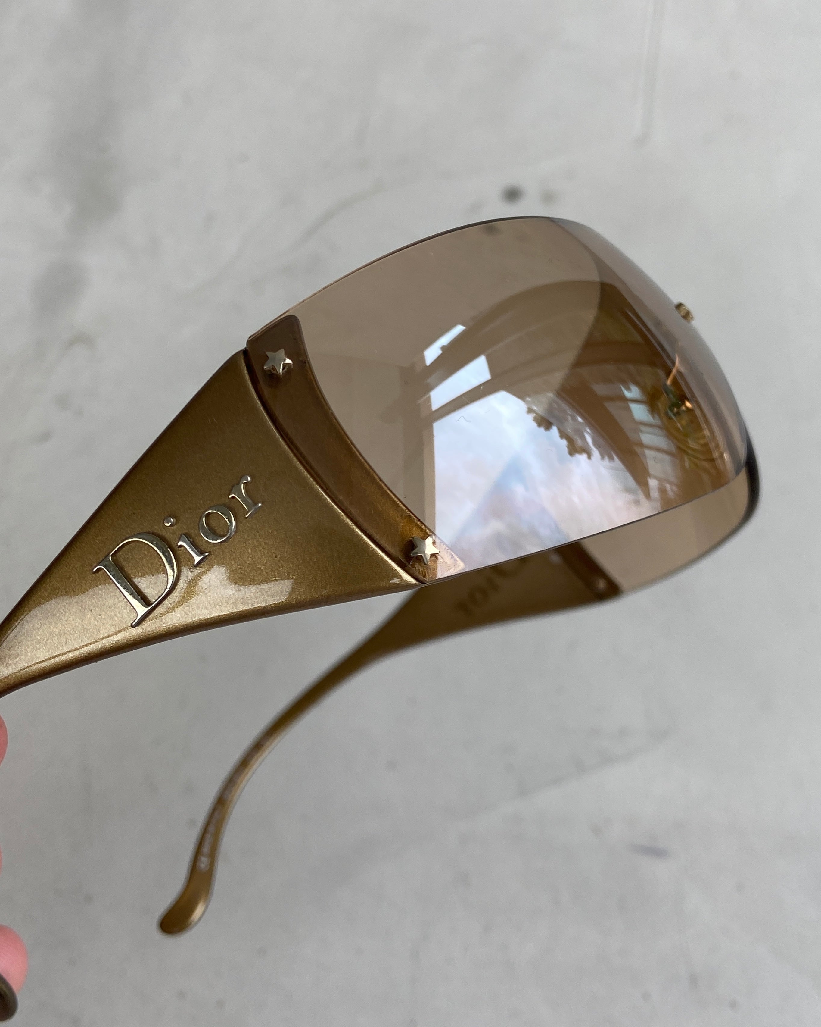 DIOR SKI 6 BROWN WRAP AROUND SUNGLASSES