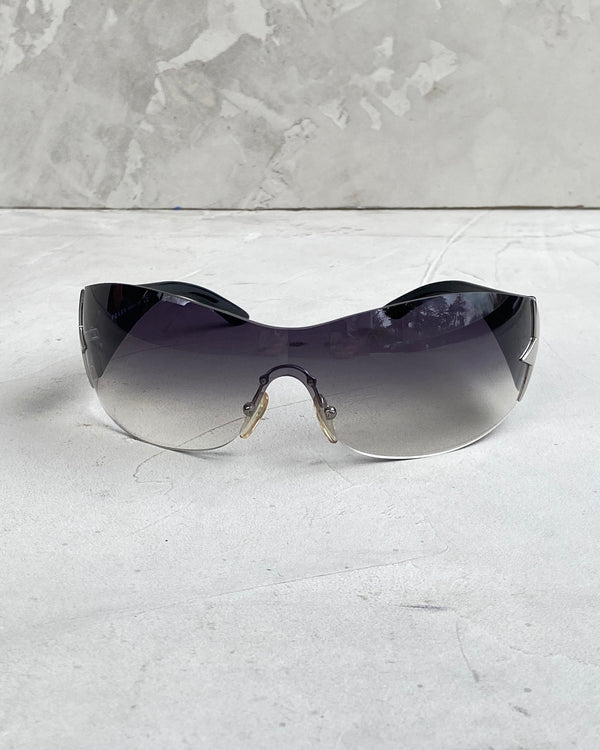 PRADA 2000'S WRAP AROUND STAR SUNGLASSES