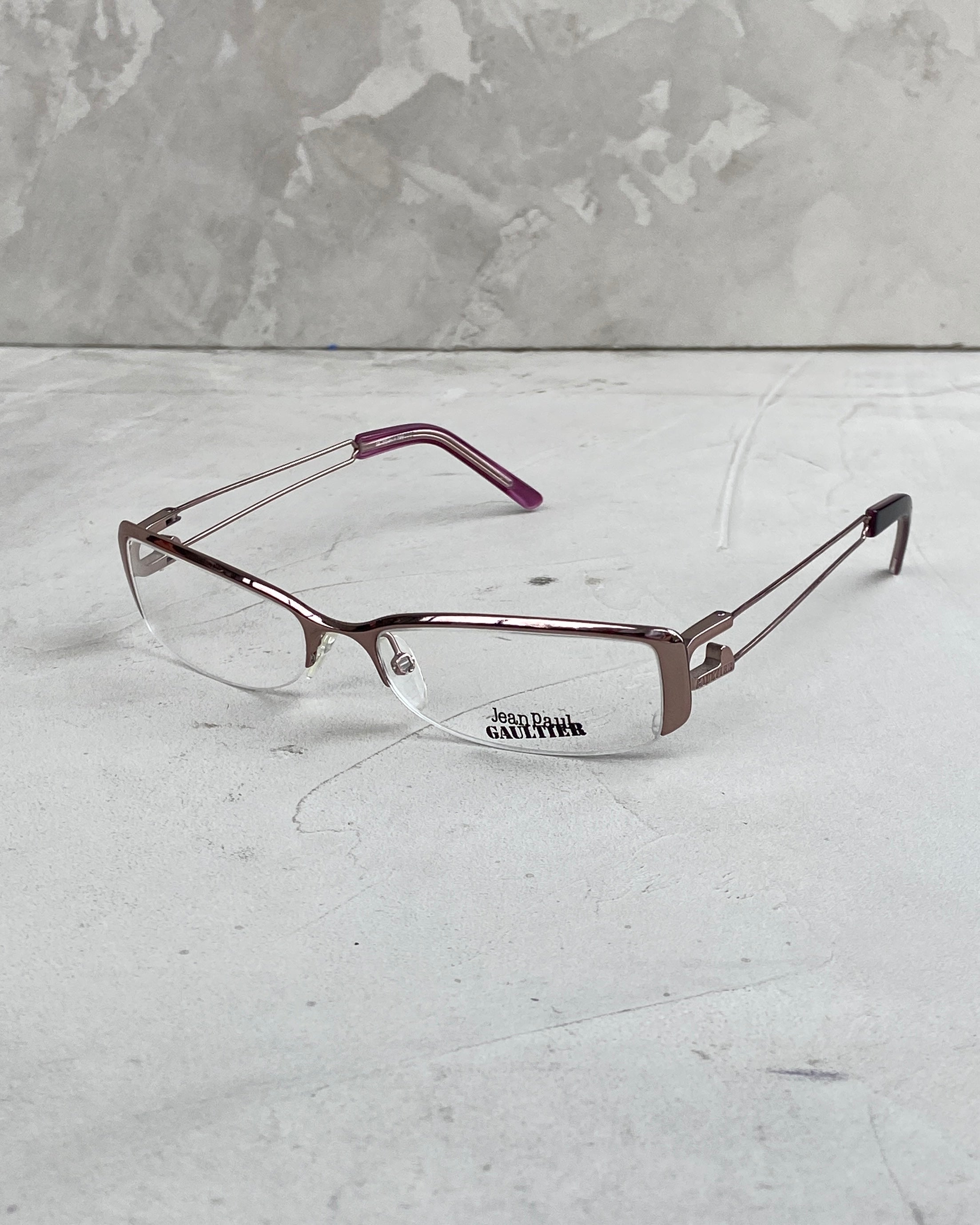 JEAN PAUL GAULTIER CLEAR LENS LOGO GLASSES