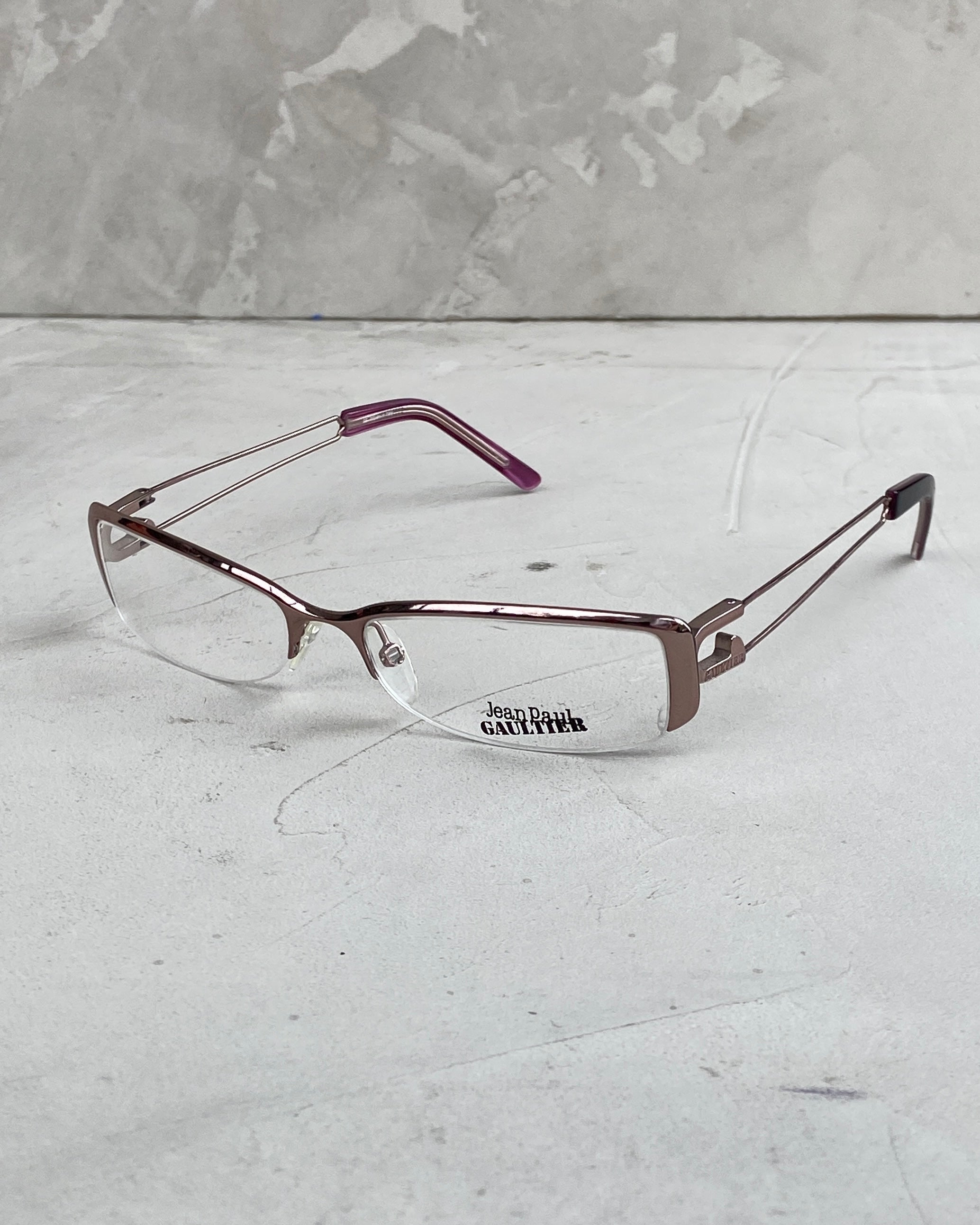 JEAN PAUL GAULTIER CLEAR LENS LOGO GLASSES