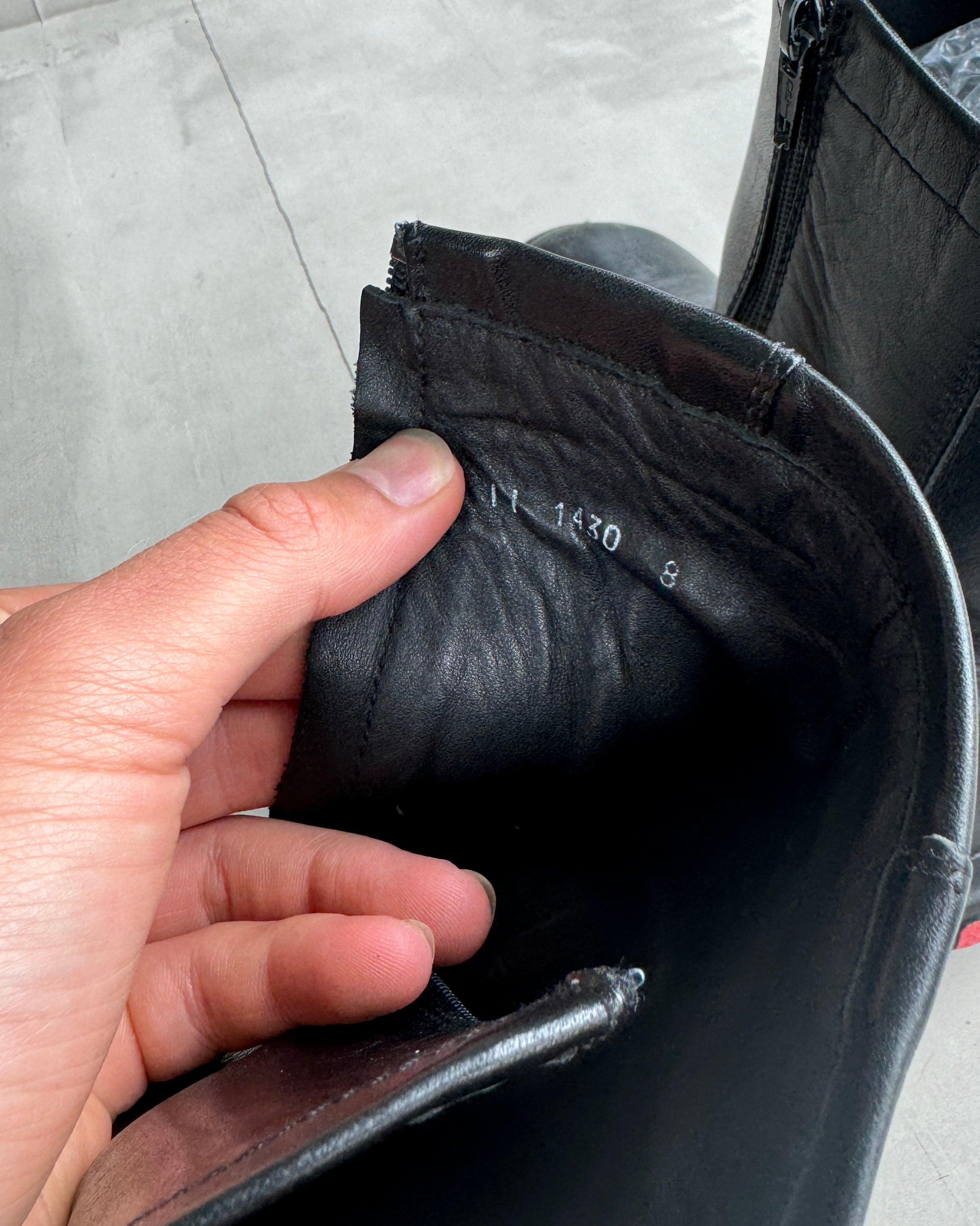 PRADA AW99 VIBRAM LEATHER BOOTS - UK 9