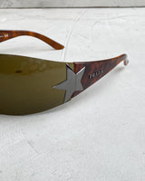 PRADA 2000'S WRAP AROUND STAR SUNGLASSES