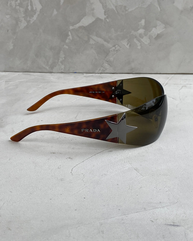 PRADA 2000'S WRAP AROUND STAR SUNGLASSES