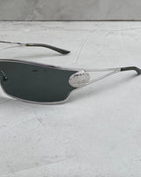 DIOR 2000's "J'ADORE 1" WRAP CHROME SUNGLASSES