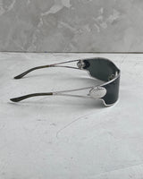 DIOR 2000's "J'ADORE 1" WRAP CHROME SUNGLASSES