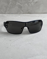 DIOR 2000'S 'DIORGO' WRAP BLACK SUNGLASSES