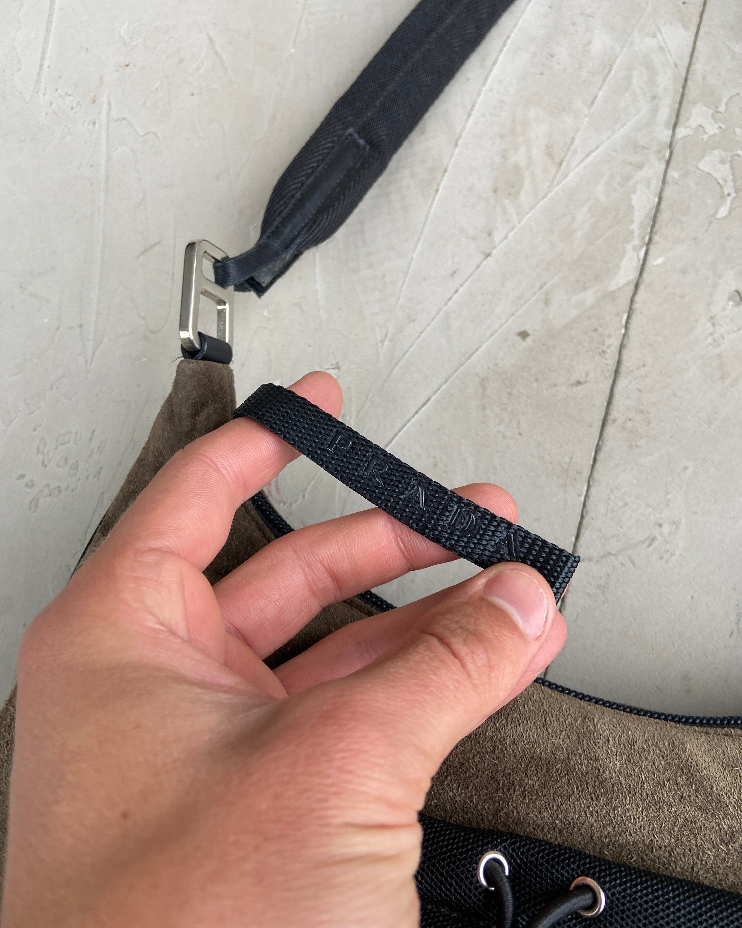 PRADA FW1999 SUEDE POUCH SHOULDER BAG